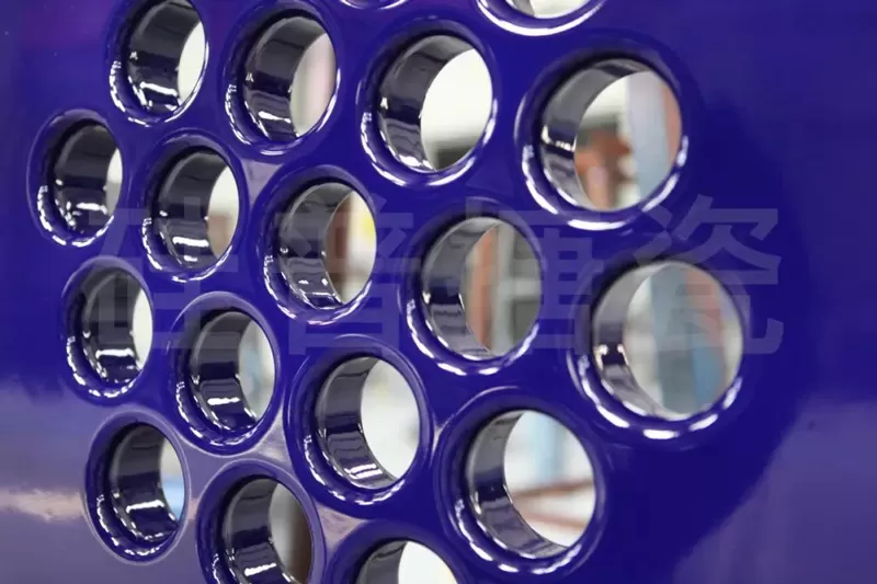 Enamel glass tube plate