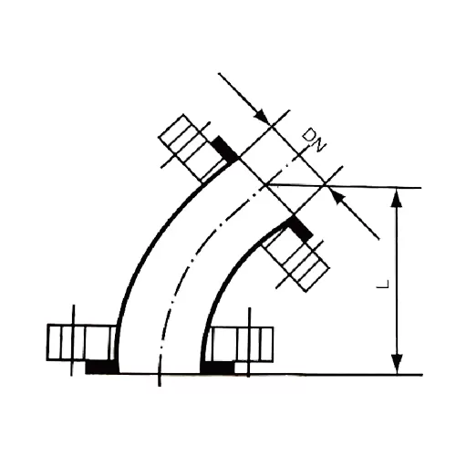 Technical Parameters of Glass-Lined 45° Elbow Technical Parameters of Glass-Lined 45° Elbow